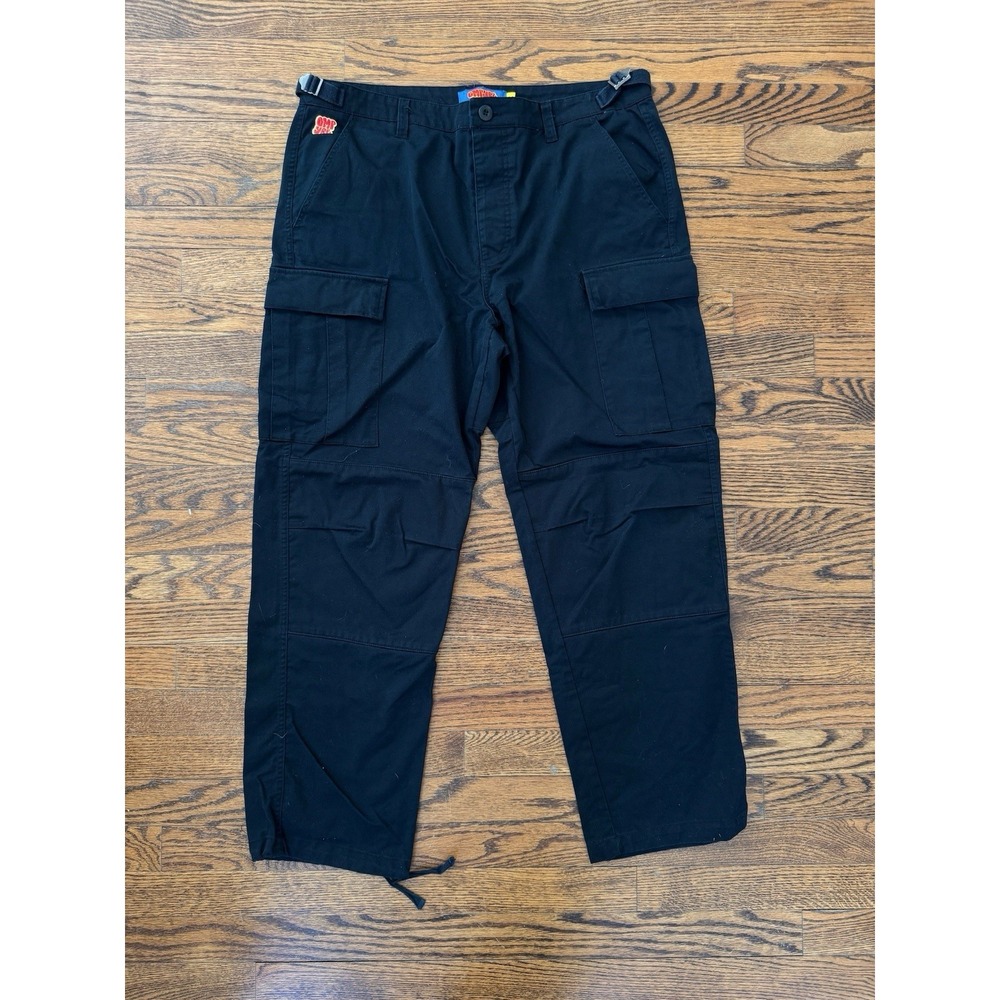 Vintage y2k Empyre Skate Black Adjustable Waist Double Knee Cargo Pants